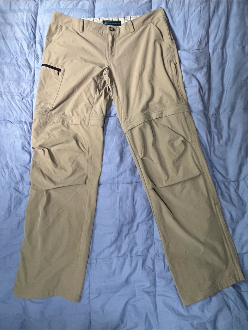 EMS Women's Hiking Convertible Tan Cargo Pants with Zip-Off Legs